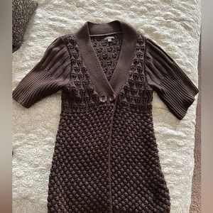 Stylish Brown Knit Sweater